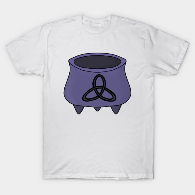 Triquetra Trinity Cauldron T-Shirt by DiegoCarvalho